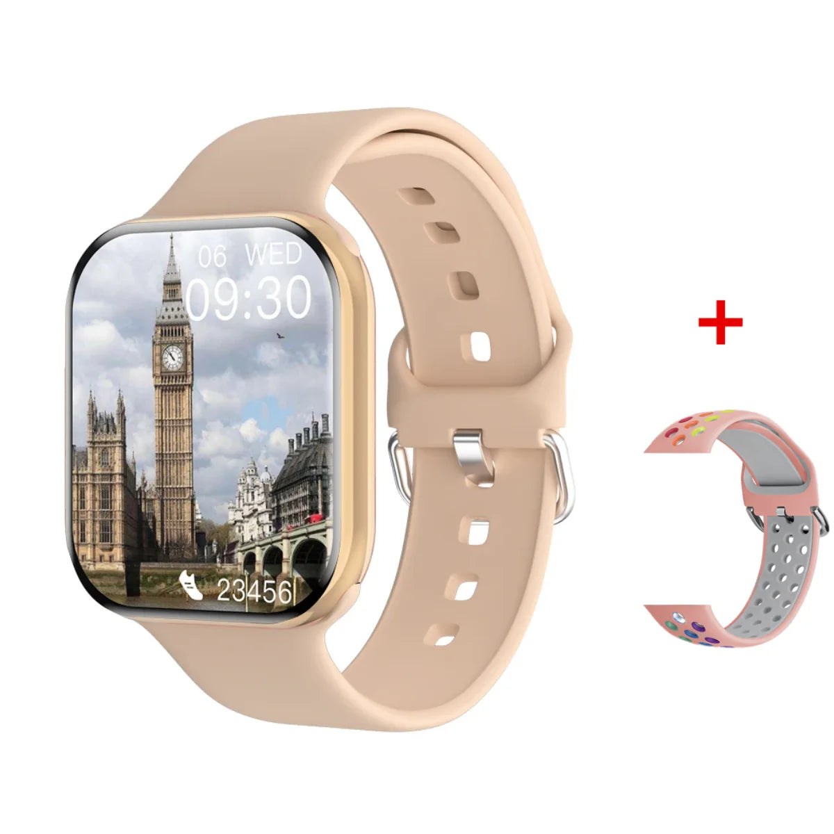 Nouvelle montre connectée originale 2025 pour Apple Watch Series 10 : température corporelle, Bluetooth, appels, NFC, GPS, sport. Montre connectée pour femmes et hommes..