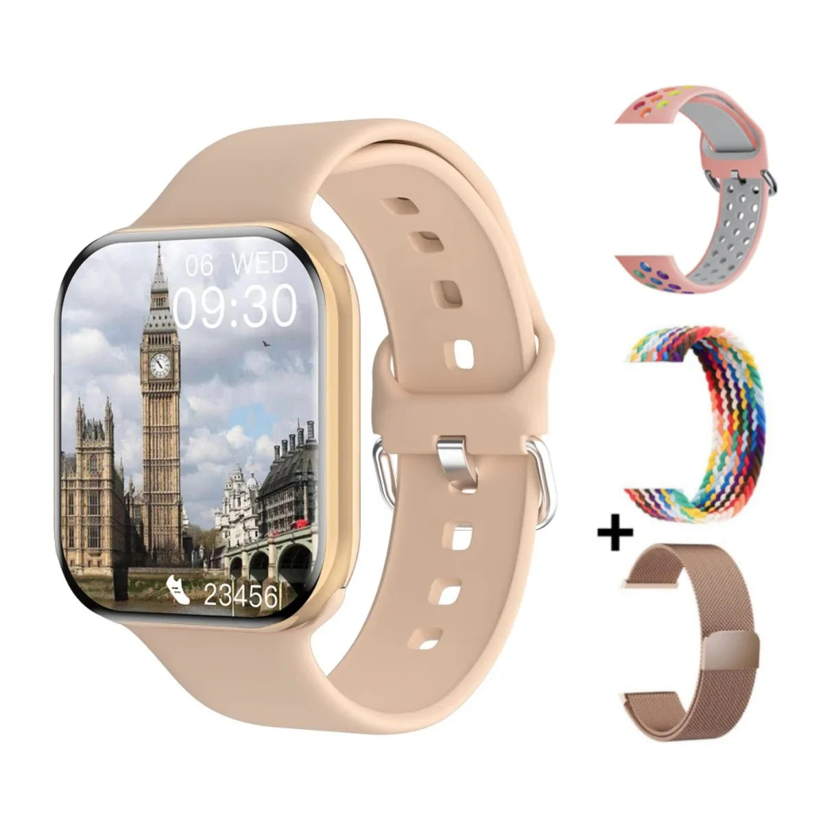 Nouvelle montre connectée originale 2025 pour Apple Watch Series 10 : température corporelle, Bluetooth, appels, NFC, GPS, sport. Montre connectée pour femmes et hommes..