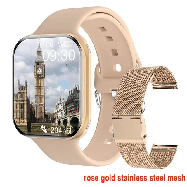 Nouvelle montre connectée originale 2025 pour Apple Watch Series 10 : température corporelle, Bluetooth, appels, NFC, GPS, sport. Montre connectée pour femmes et hommes..